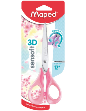 Maped Sensoft 3D Scissors 16cm - Pastel Pink